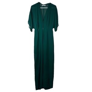 Reformation Emerald Green Flowy Jumpsuit